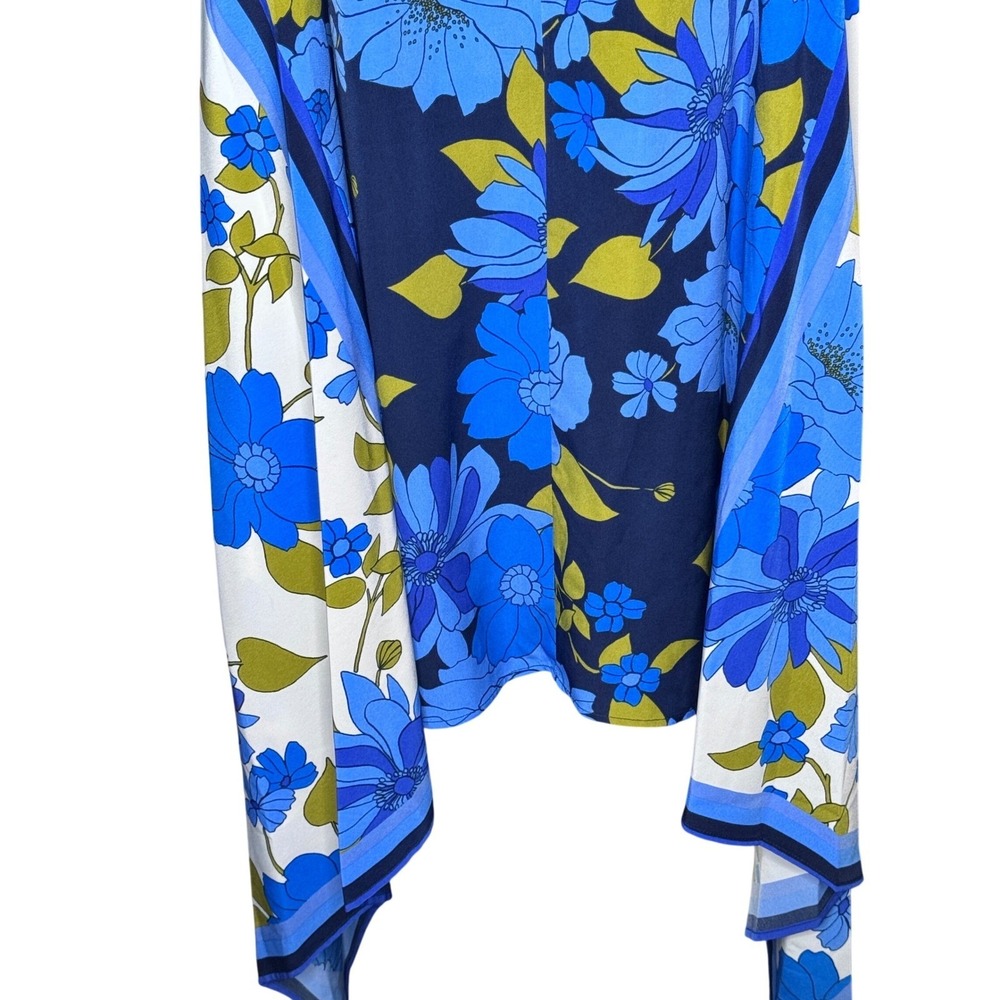 Maggy London Blue Green Floral A-Line Dress NWT | Wedding Guest Day Event Size 6 - Picture 8 of 8